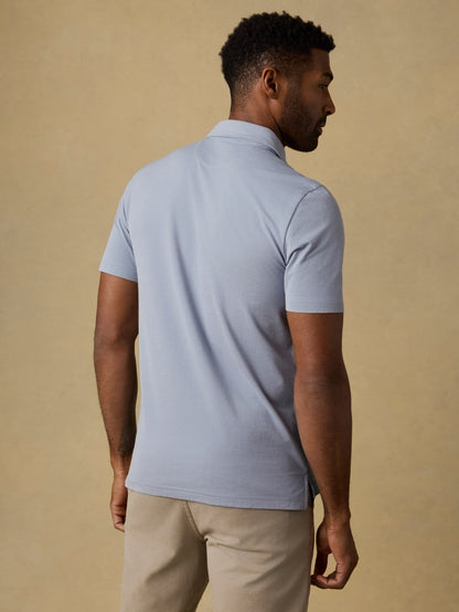 Short-Sleeve Movement™ Pique Polo - Flint White Melange