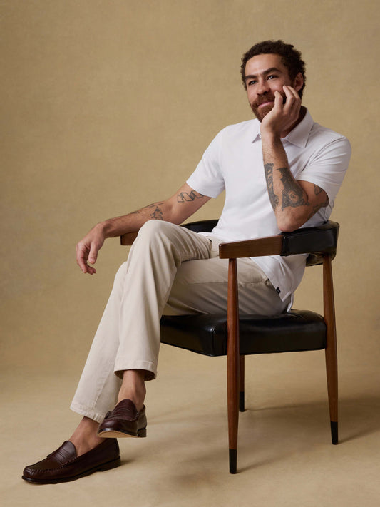 Short-Sleeve Movement™ Pique Polo - Pure White