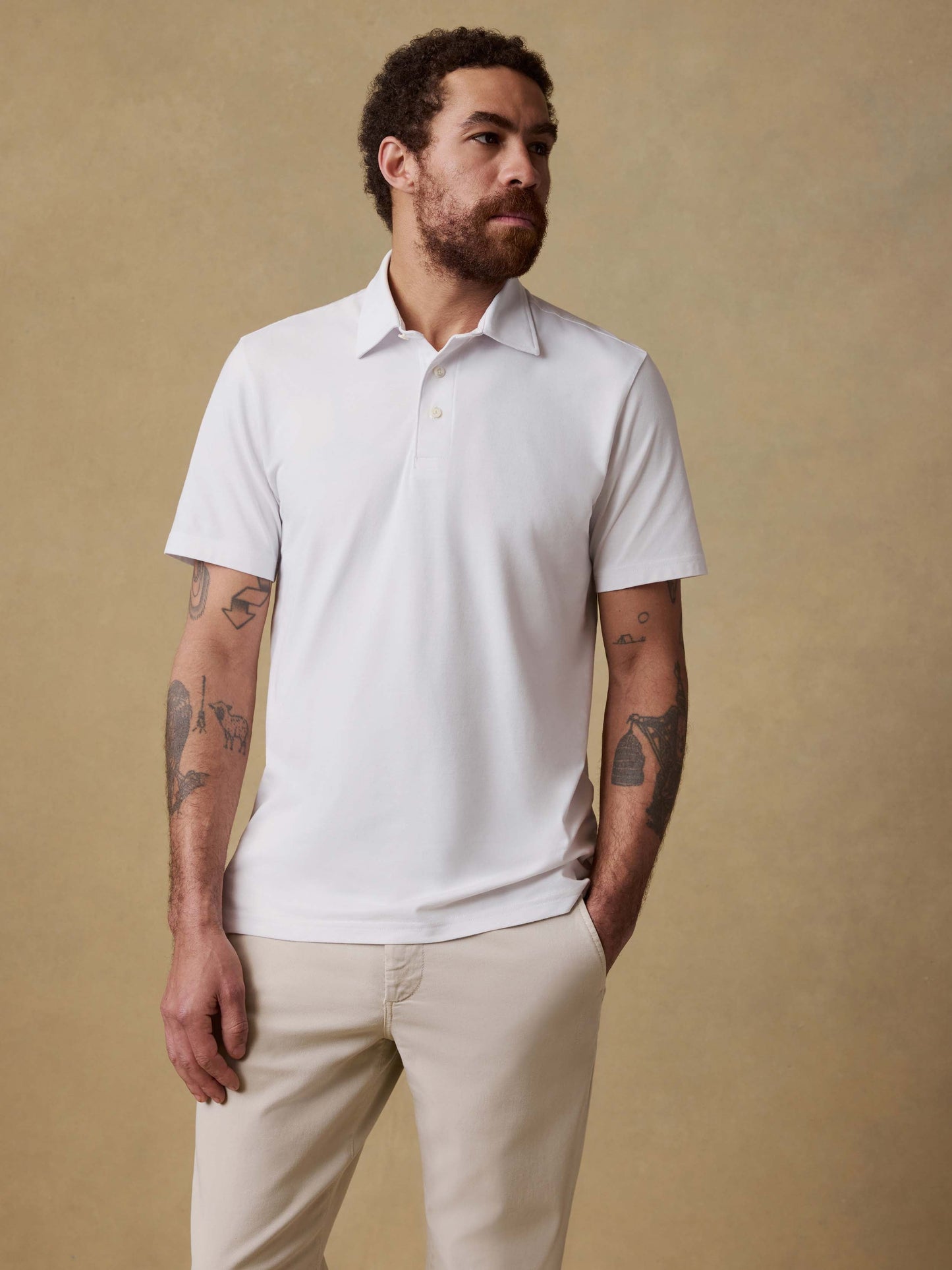 Short-Sleeve Movement™ Pique Polo - Pure White