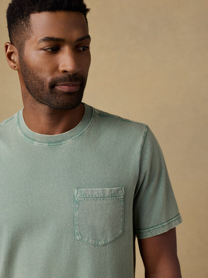 Short-Sleeve Recycled Cotton Tee - Coastal Sage