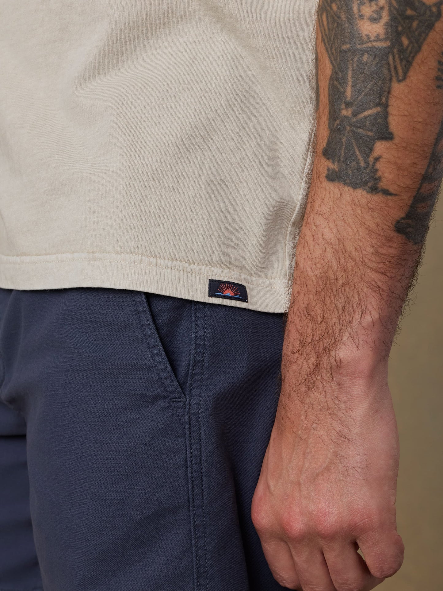 Short-Sleeve Recycled Cotton Tee - Sand Point