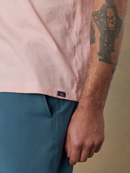 Surf Shop Sunwashed Regenerative Pocket Tee - Pink Sand