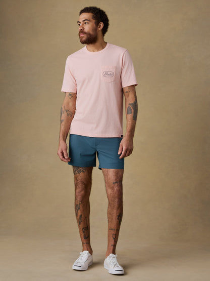 Surf Shop Sunwashed Regenerative Pocket Tee - Pink Sand