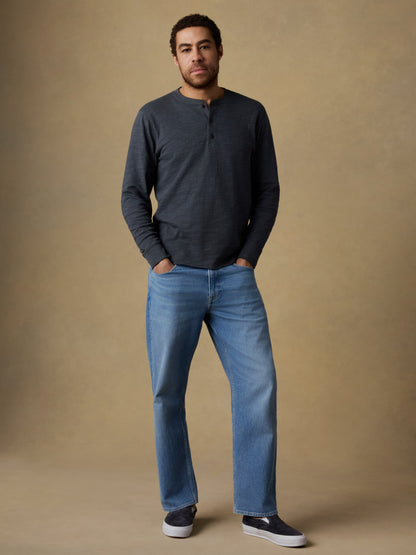 Sunwashed Organic Henley - Graphite