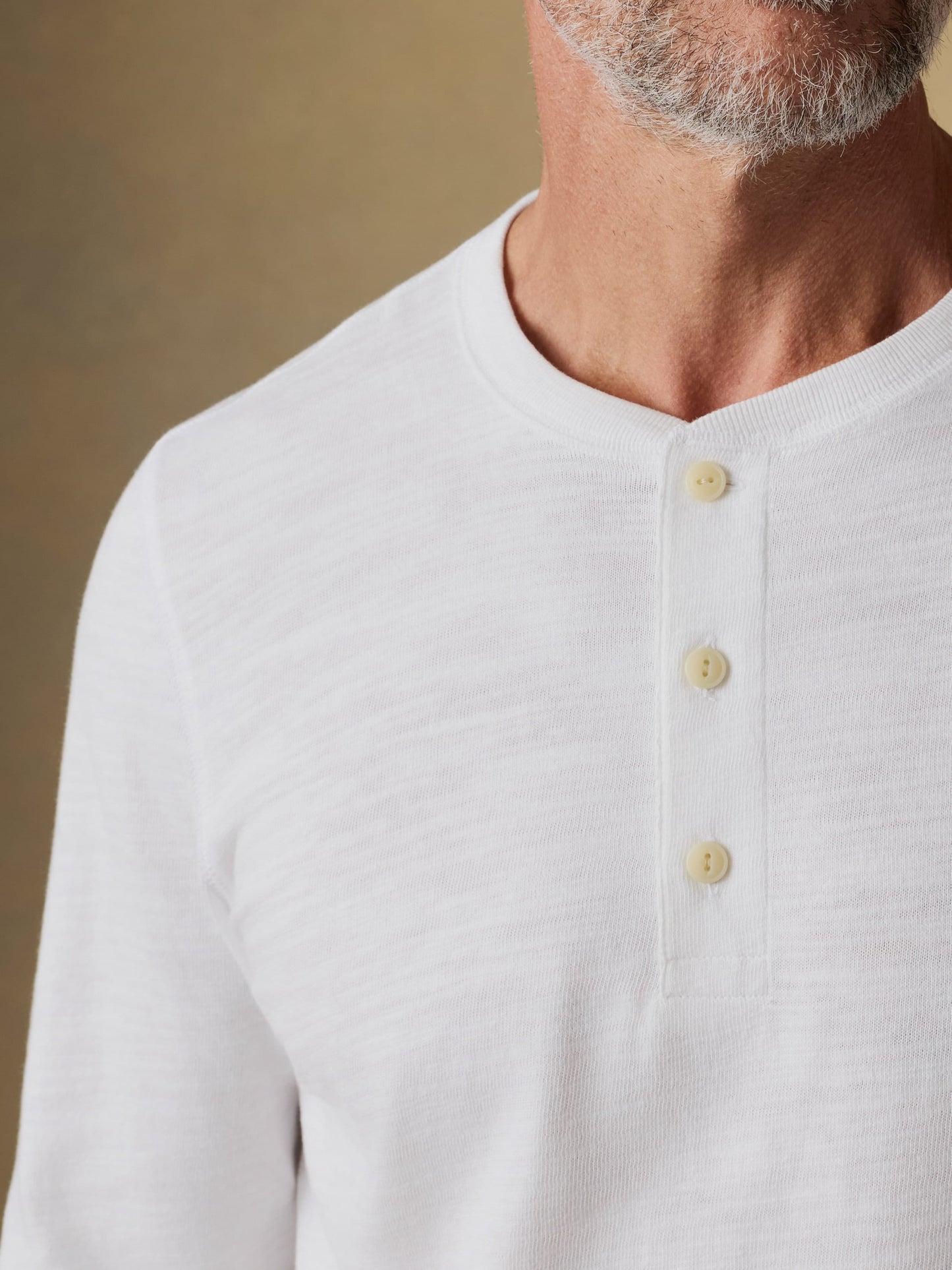 Sunwashed Organic Henley - White