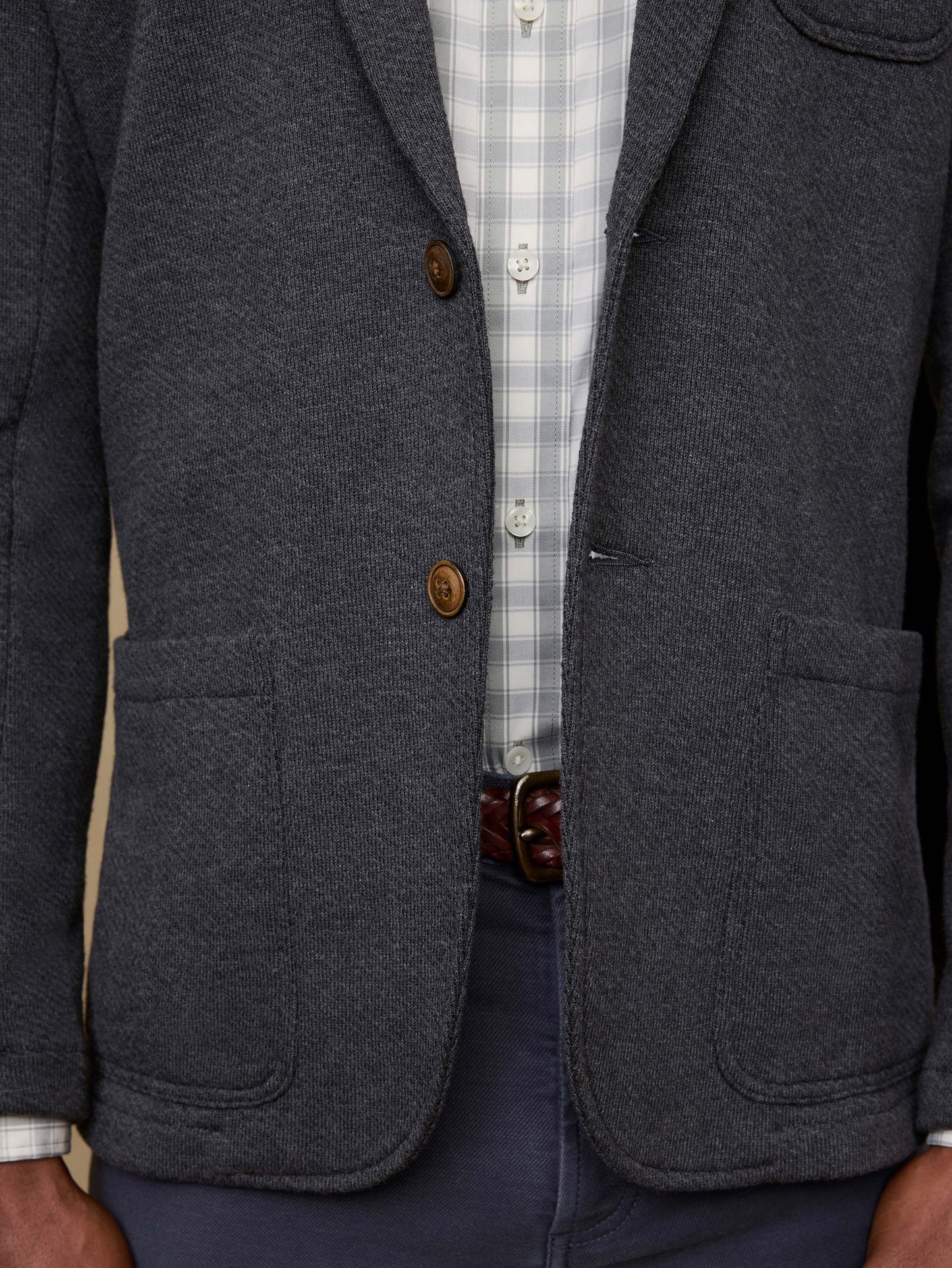 Inlet Knit Blazer (Short) - Black Sky Melange