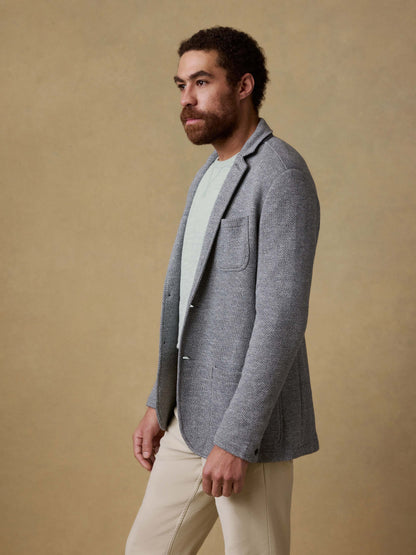 Inlet Knit Blazer - Medium Grey Melange