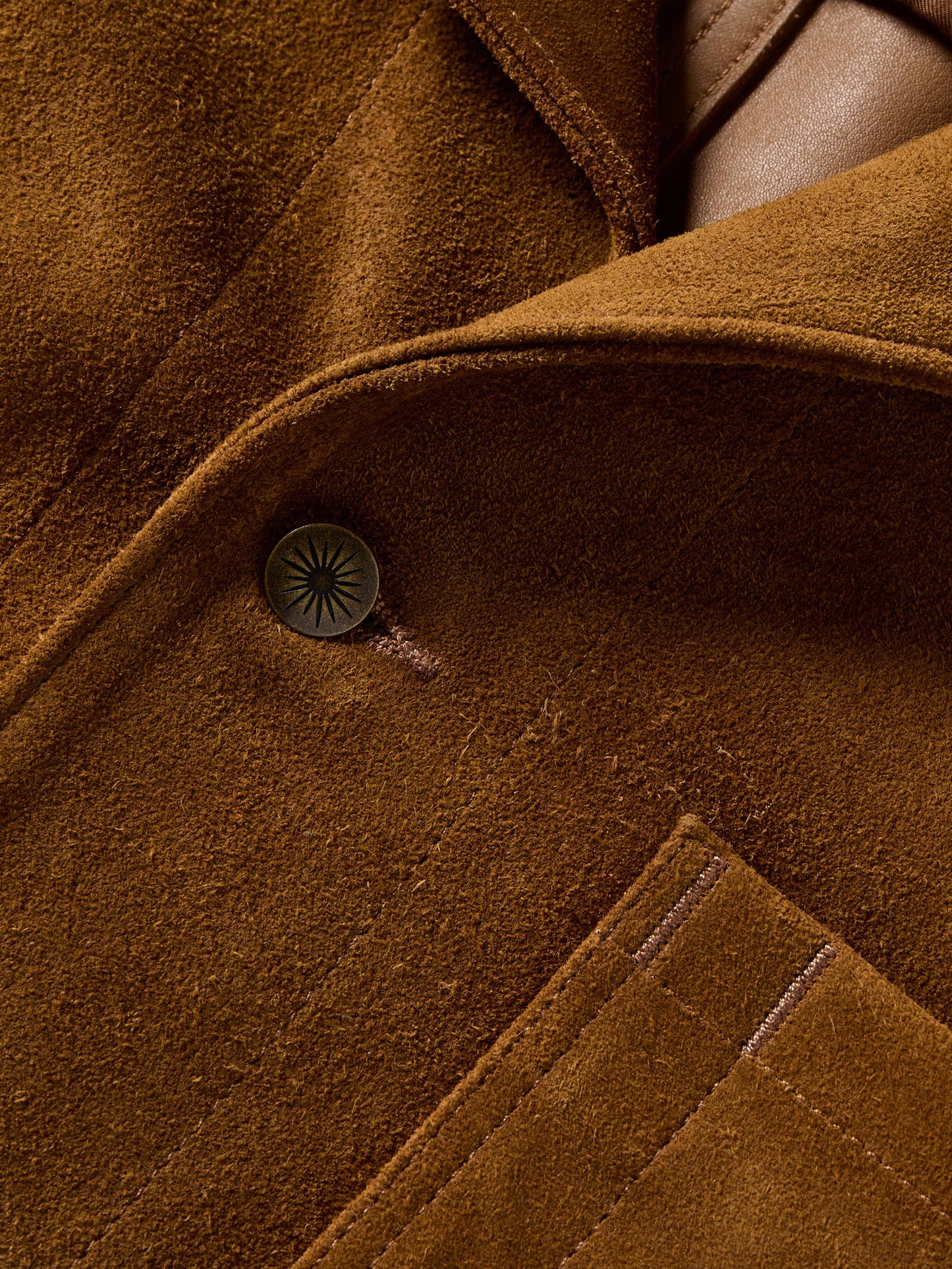Suede Studio Jacket - Golden Chestnut