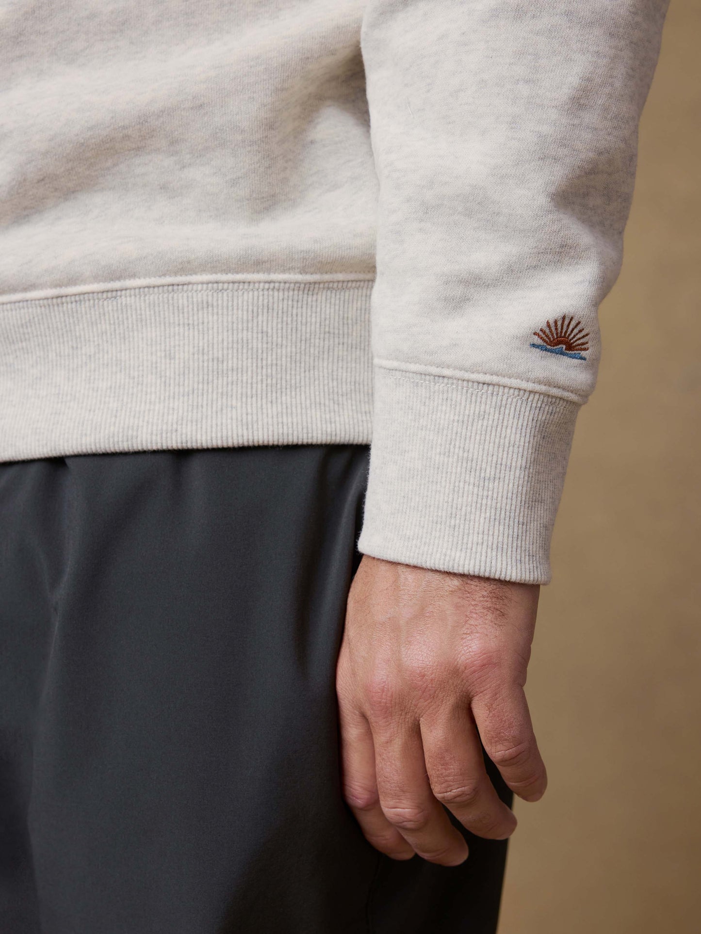 High Standard Fleece Crewneck - Antique Ivory Heather