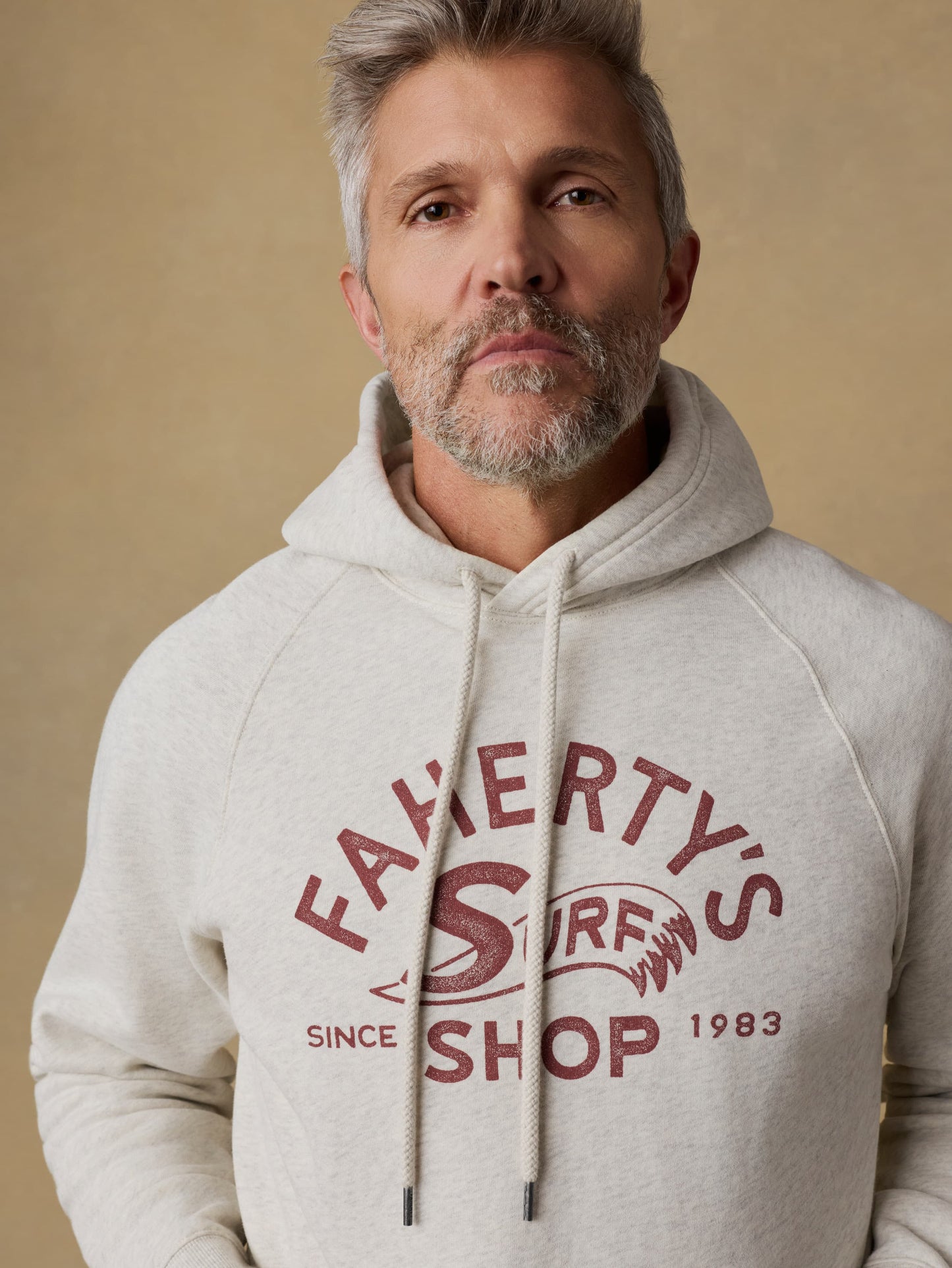 Surf Shop High Standard Fleece Hoodie - Antique Ivory Heather