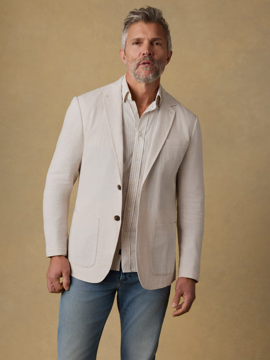 Movement™ Linen Blazer - Dorset Sand
