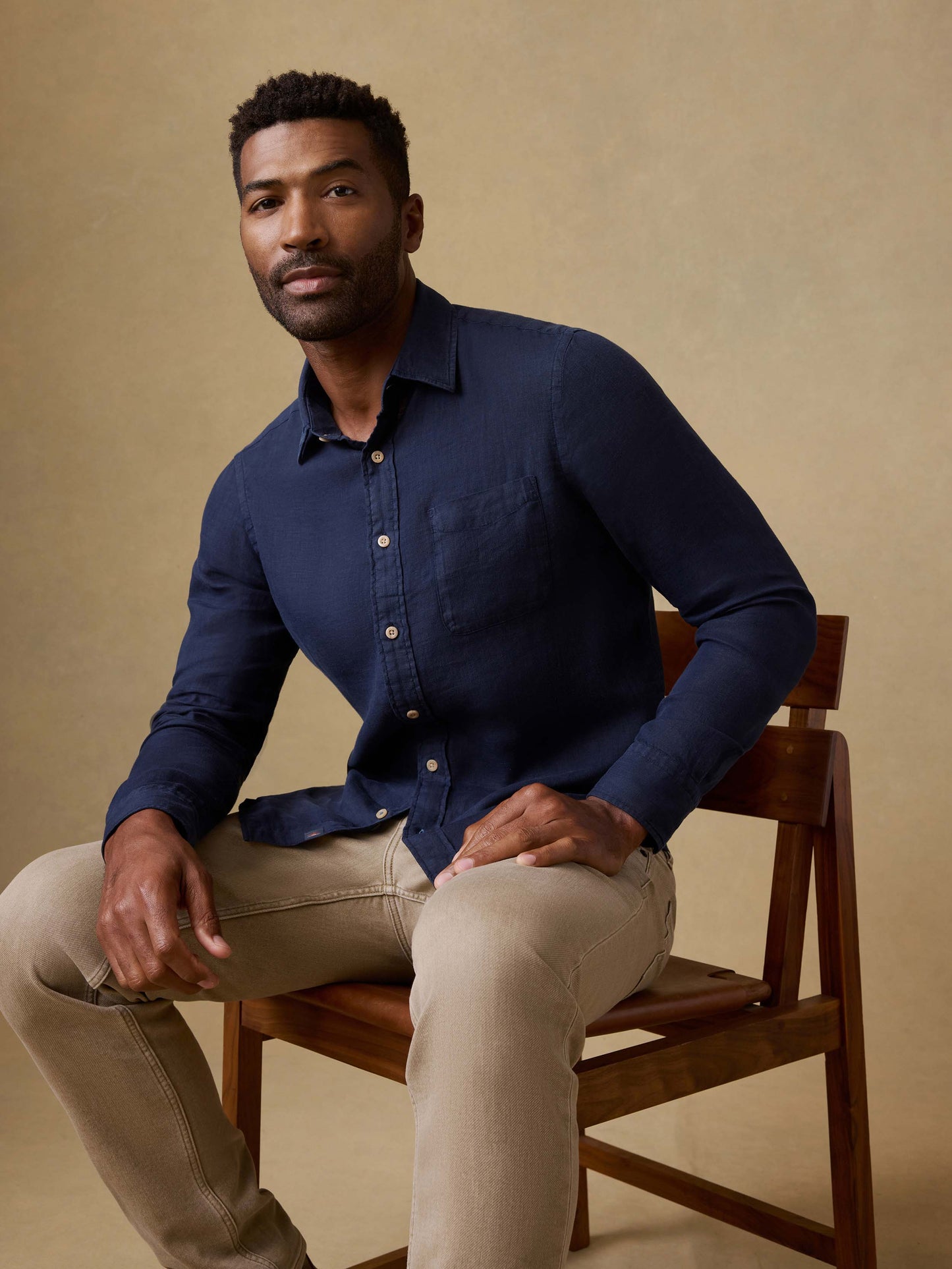 Laguna Linen Shirt - Island Navy