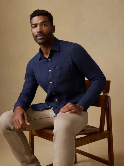 Laguna Linen Shirt - Island Navy