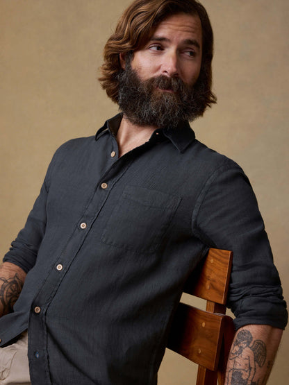 Laguna Linen Shirt - Washed Black