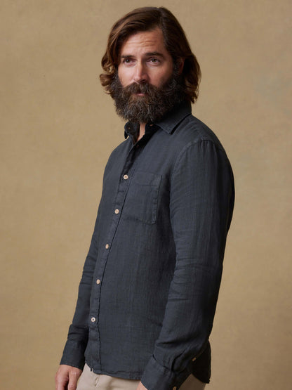 Laguna Linen Shirt - Washed Black