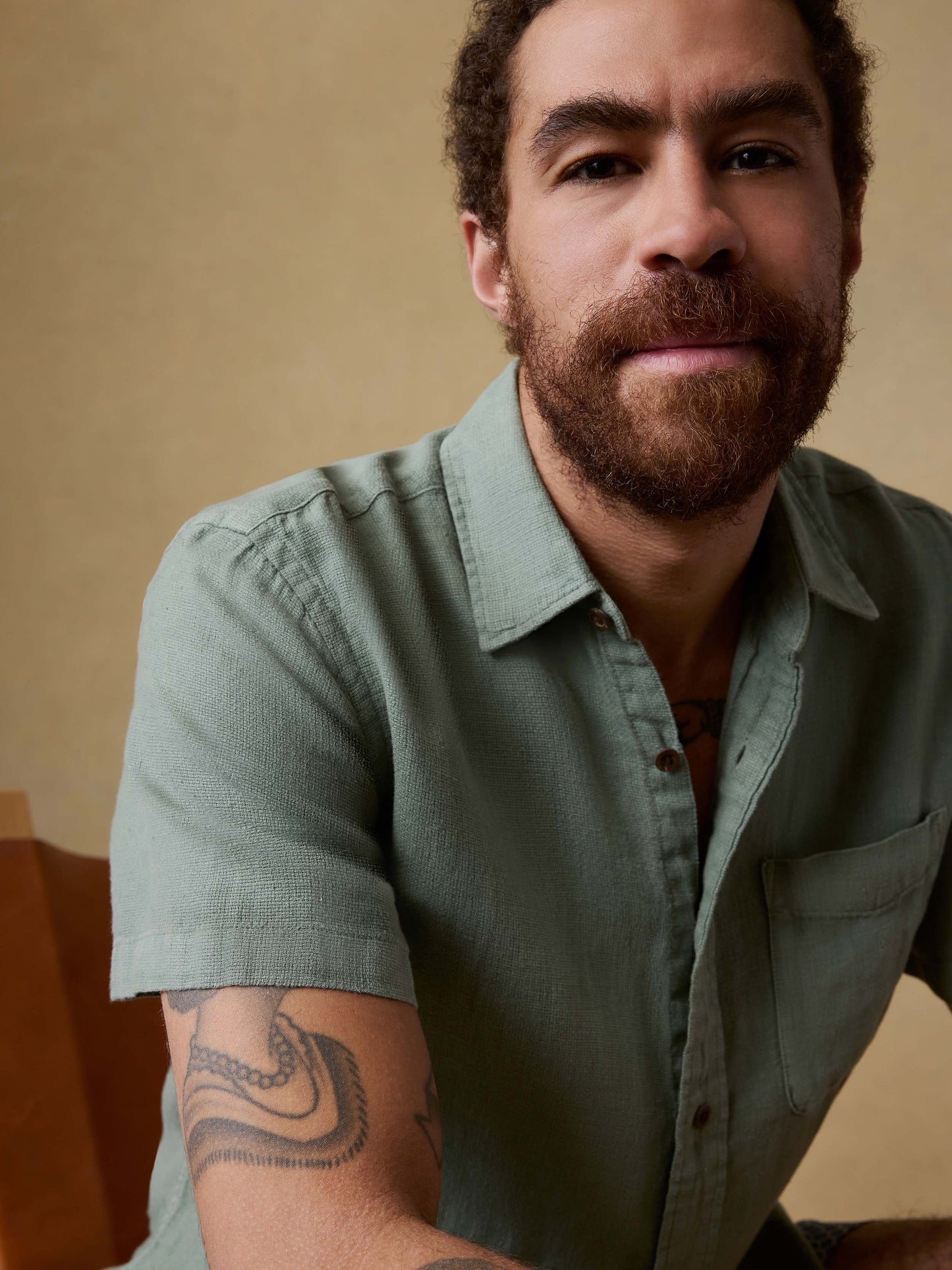 Short-Sleeve Palma Linen Shirt - Spruce