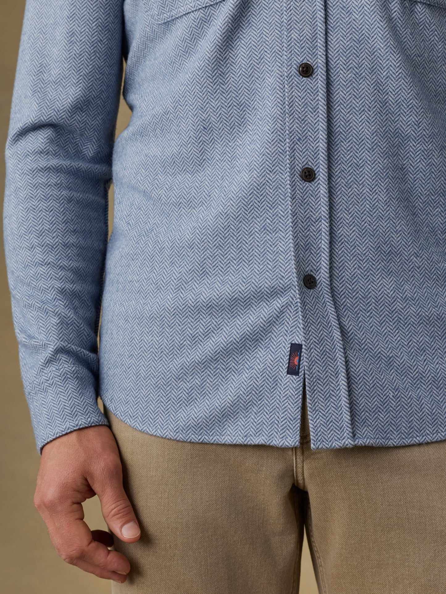 Legend™ Sweater Shirt - Dusty Blue Herringbone