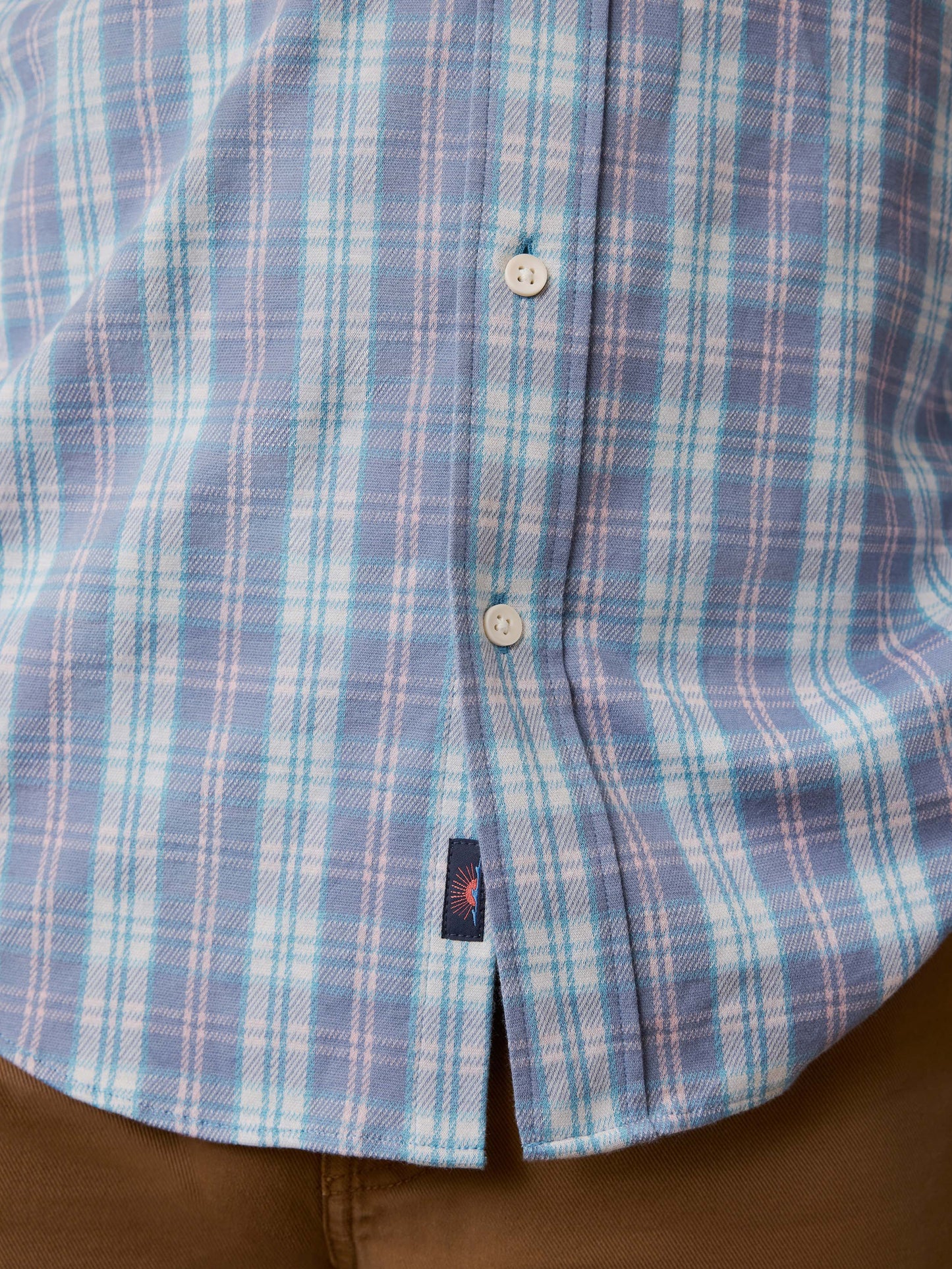 Coastline Knit Shirt - Summer Teal Plaid
