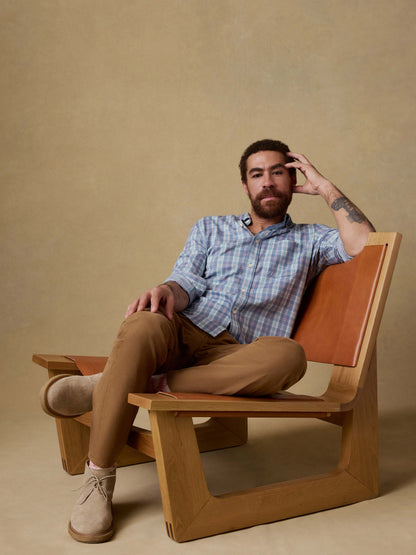 Coastline Knit Shirt - Summer Teal Plaid