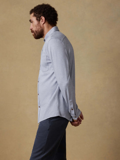 Coastline Knit Shirt - Oceanside Blue