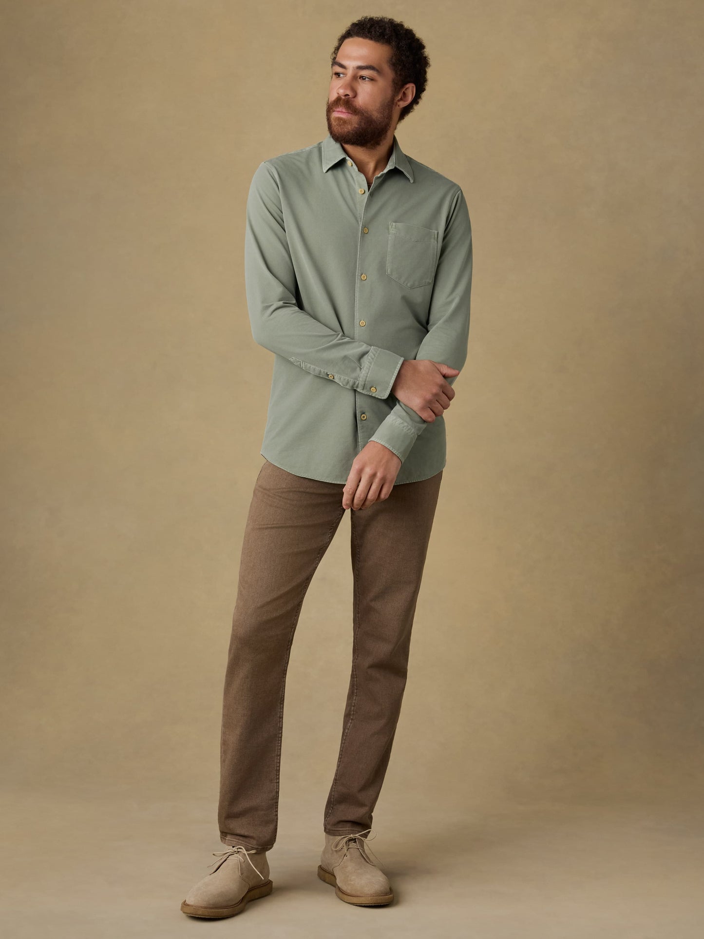 Costa Piqué Shirt - Terrain Olive