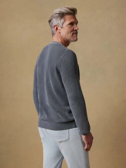 Sunwashed Crewneck Sweater - Faded Black