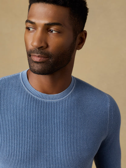 Sunwashed Crewneck Sweater - Blue Sea