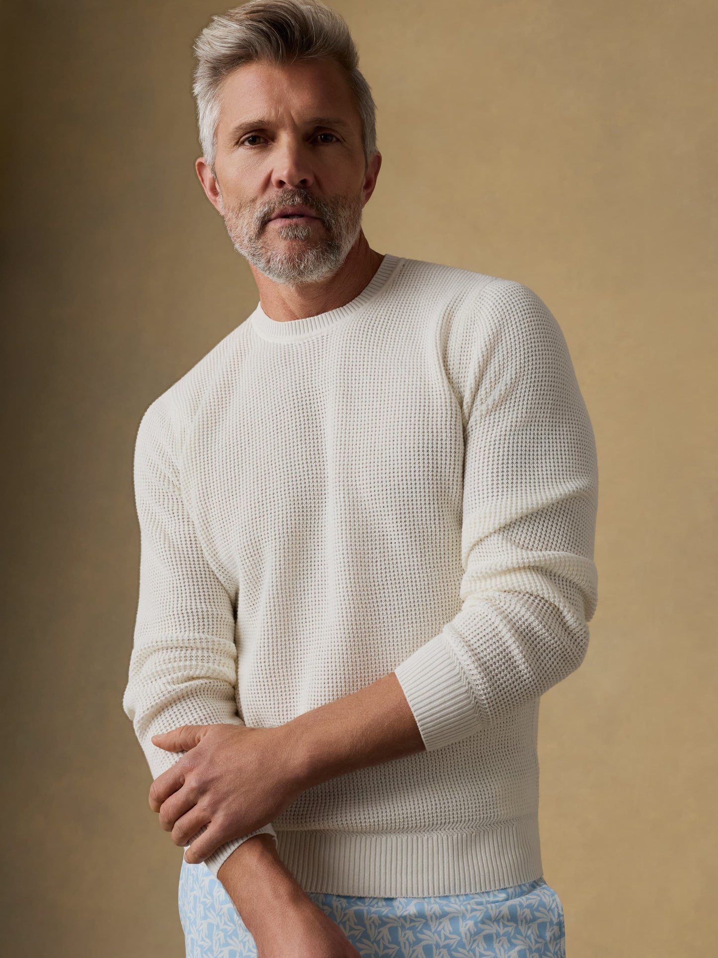 Sunwashed Crewneck Sweater - White Shell