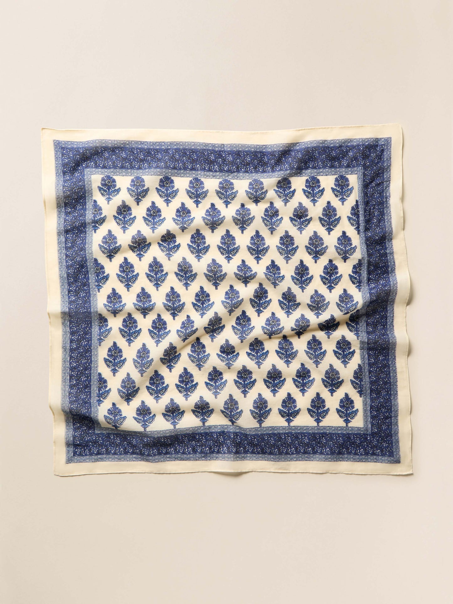 Antique Bouquet Bandana - Navy Multi