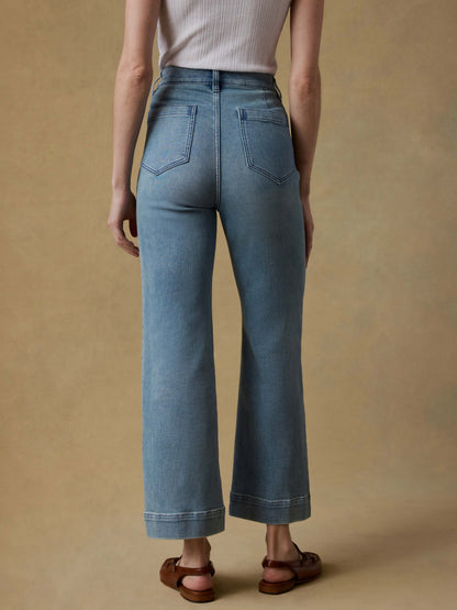 Stretch Terry Patch Pocket Ankle Pant - Eastern Shore Wash
