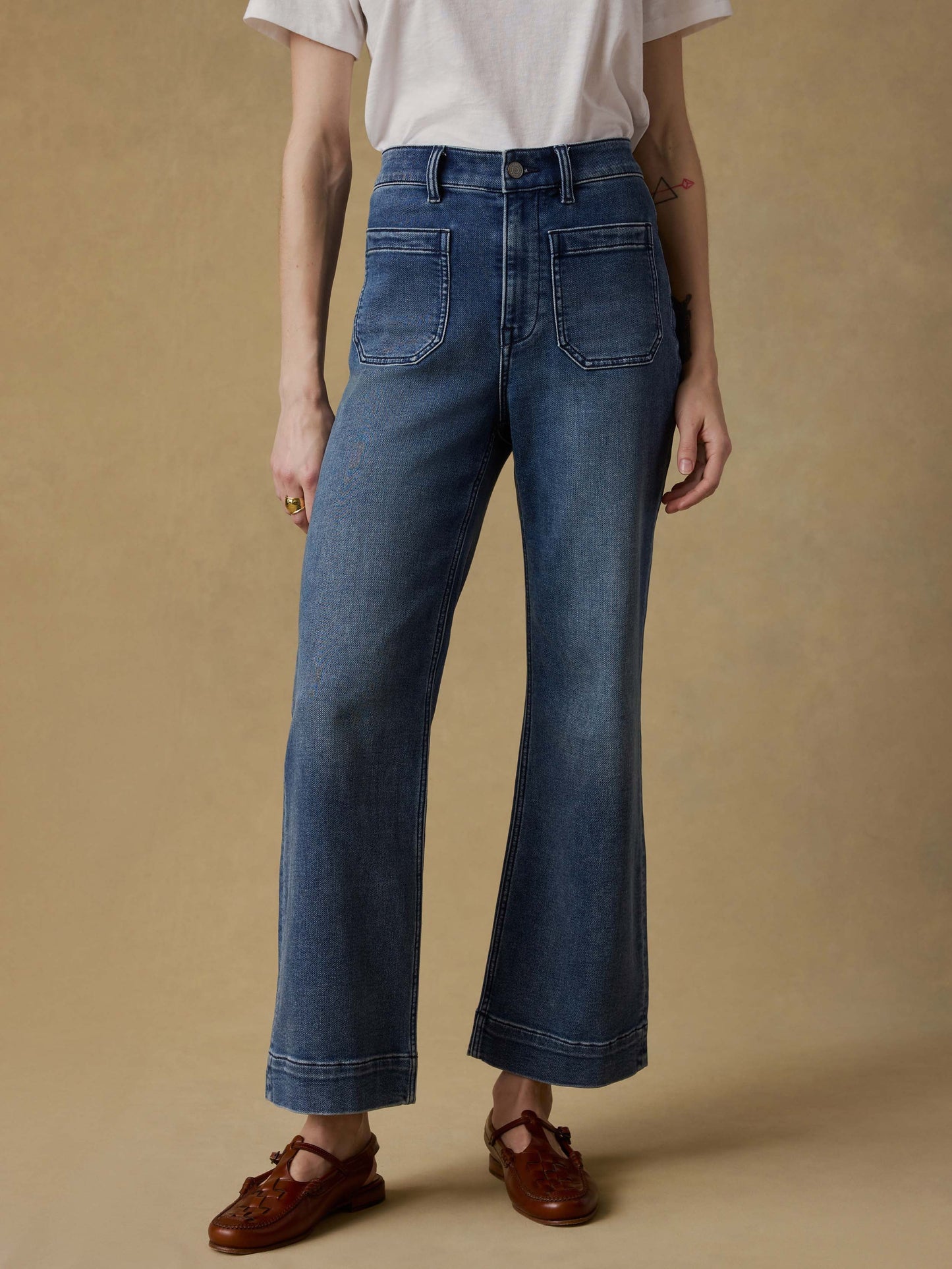 Stretch Terry Patch Pocket Ankle Pant - Riverton
