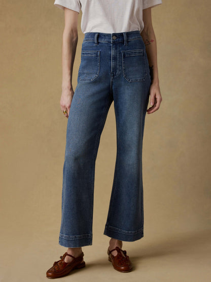 Stretch Terry Patch Pocket Ankle Pant - Riverton