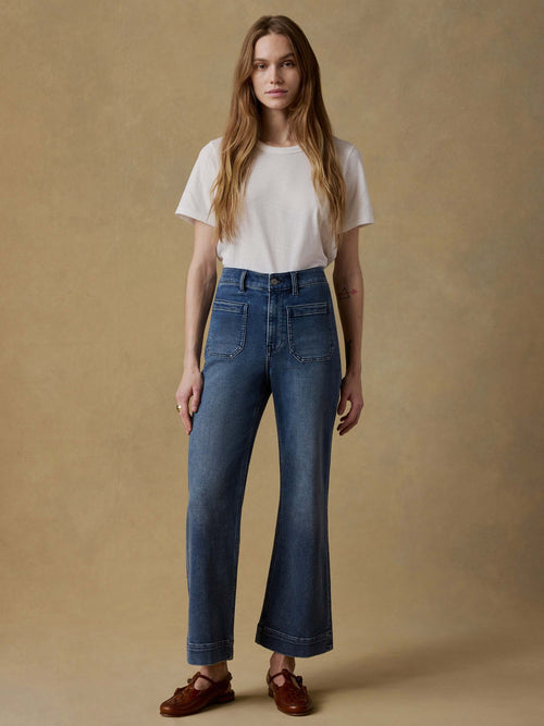 Stretch Terry Patch Pocket Ankle Pant - Riverton