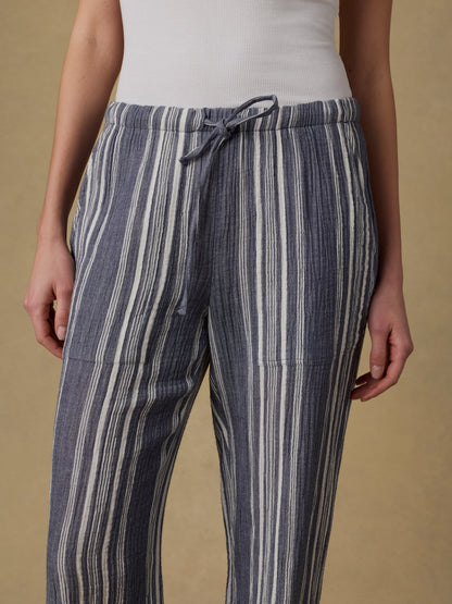Laidback Gauze Pant - Sea Breeze Stripe
