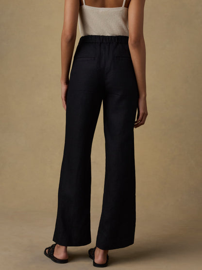 Sun Strider Linen Pant - Black