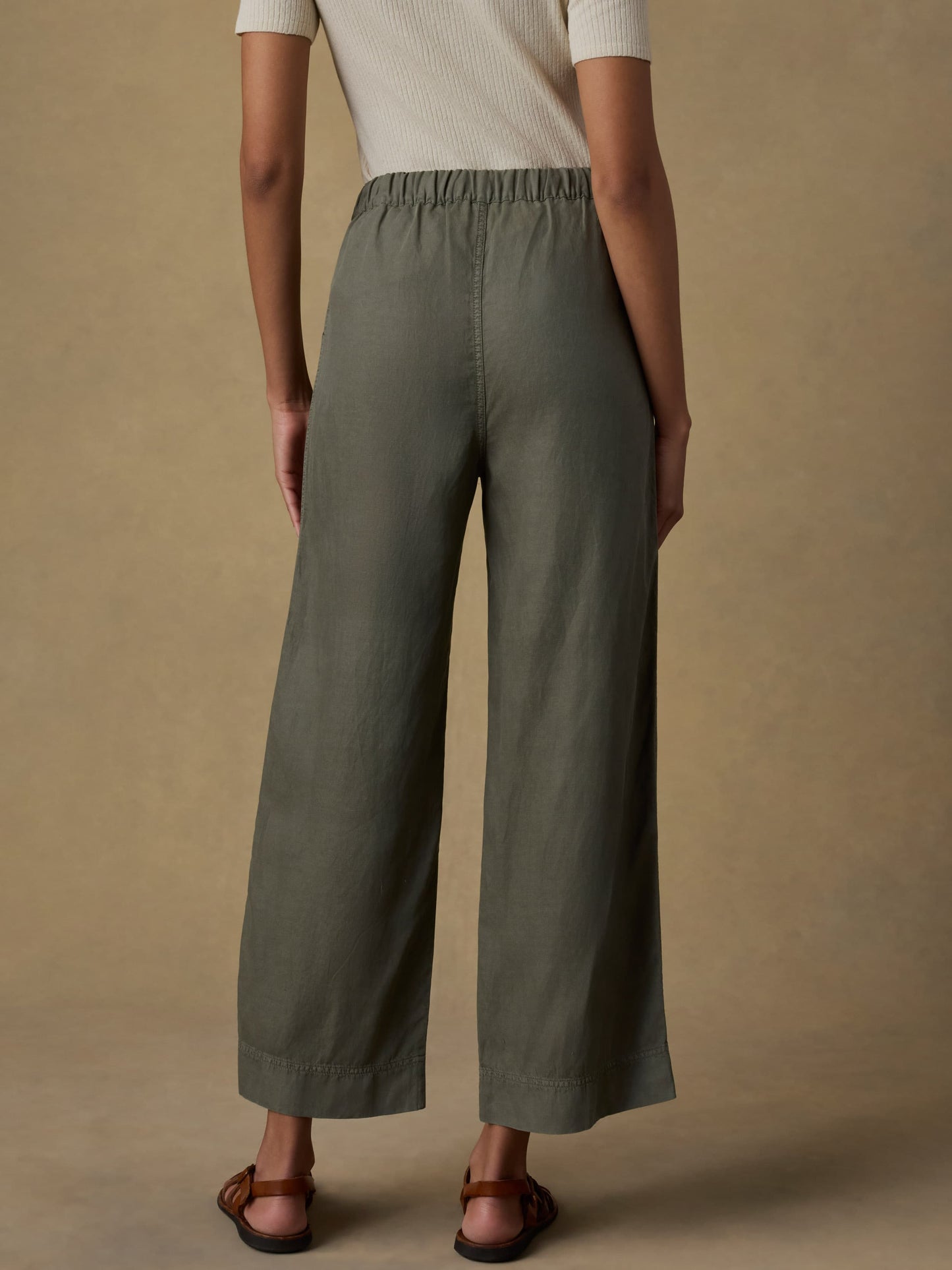 Topanga Drape Ankle Pant - Thyme