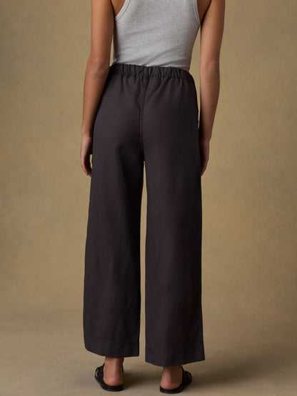 Topanga Drape Ankle Pant - Washed Black