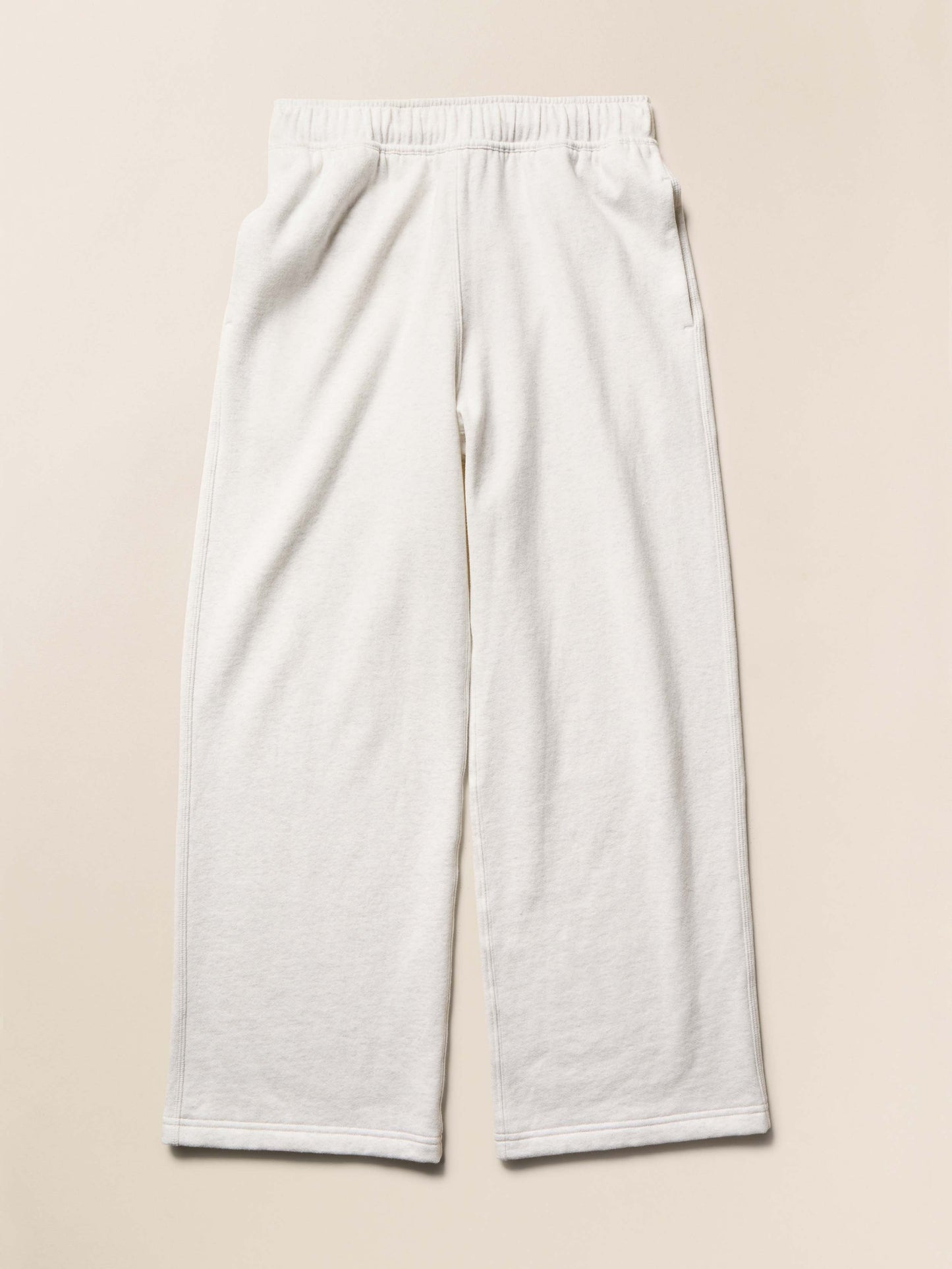 High Standard Fleece Wide Leg Sweatpant - Ice Grey Heather