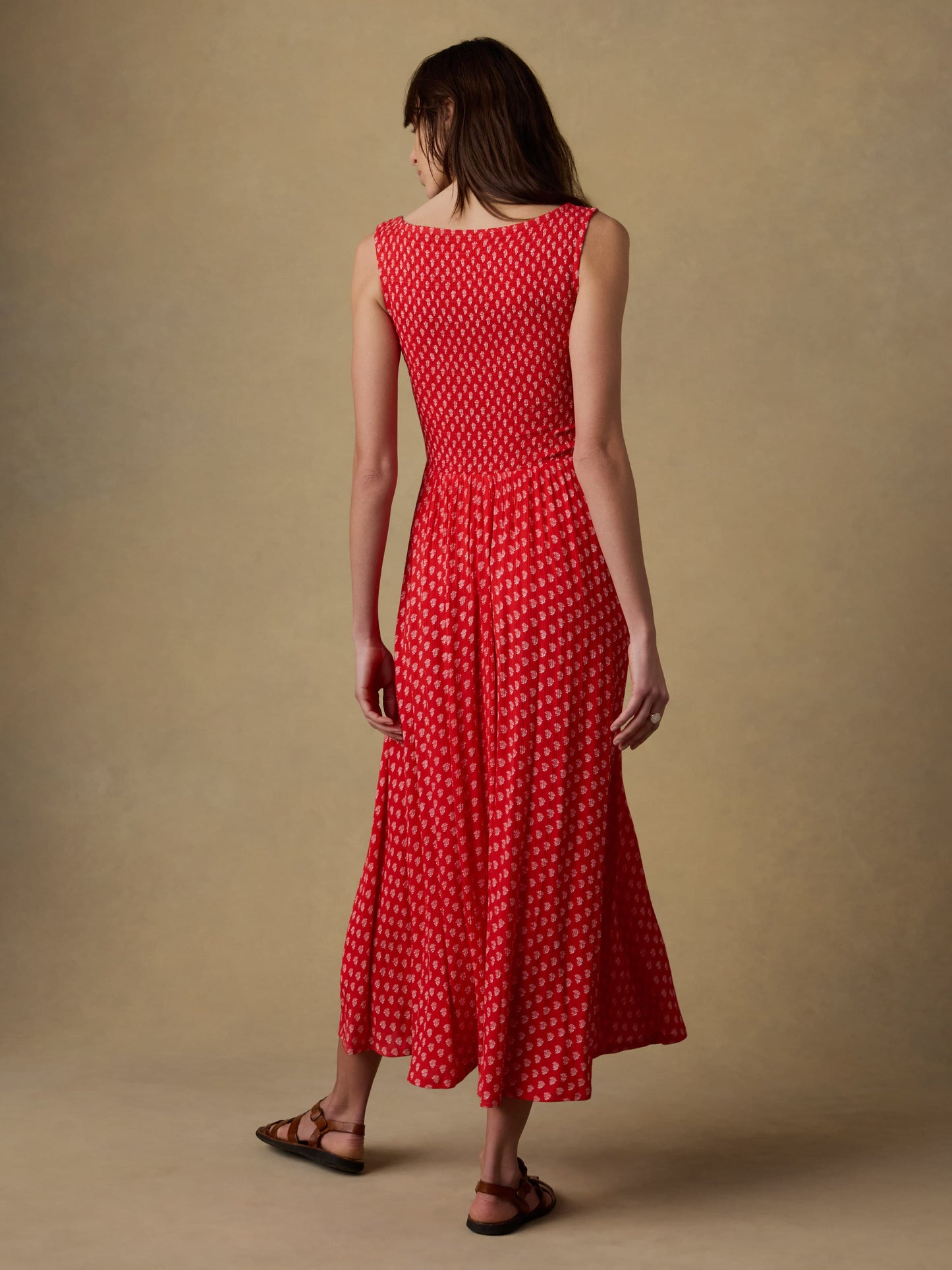 Sophia Smocked Dress - Red Lotus Floral