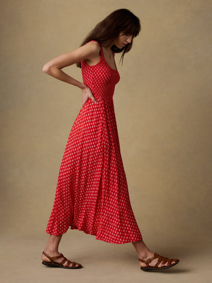 Sophia Smocked Dress - Red Lotus Floral