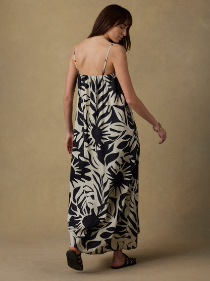 Coastal Poplin Kaua Dress - Garden Sonata