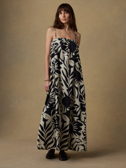 Coastal Poplin Kaua Dress - Garden Sonata
