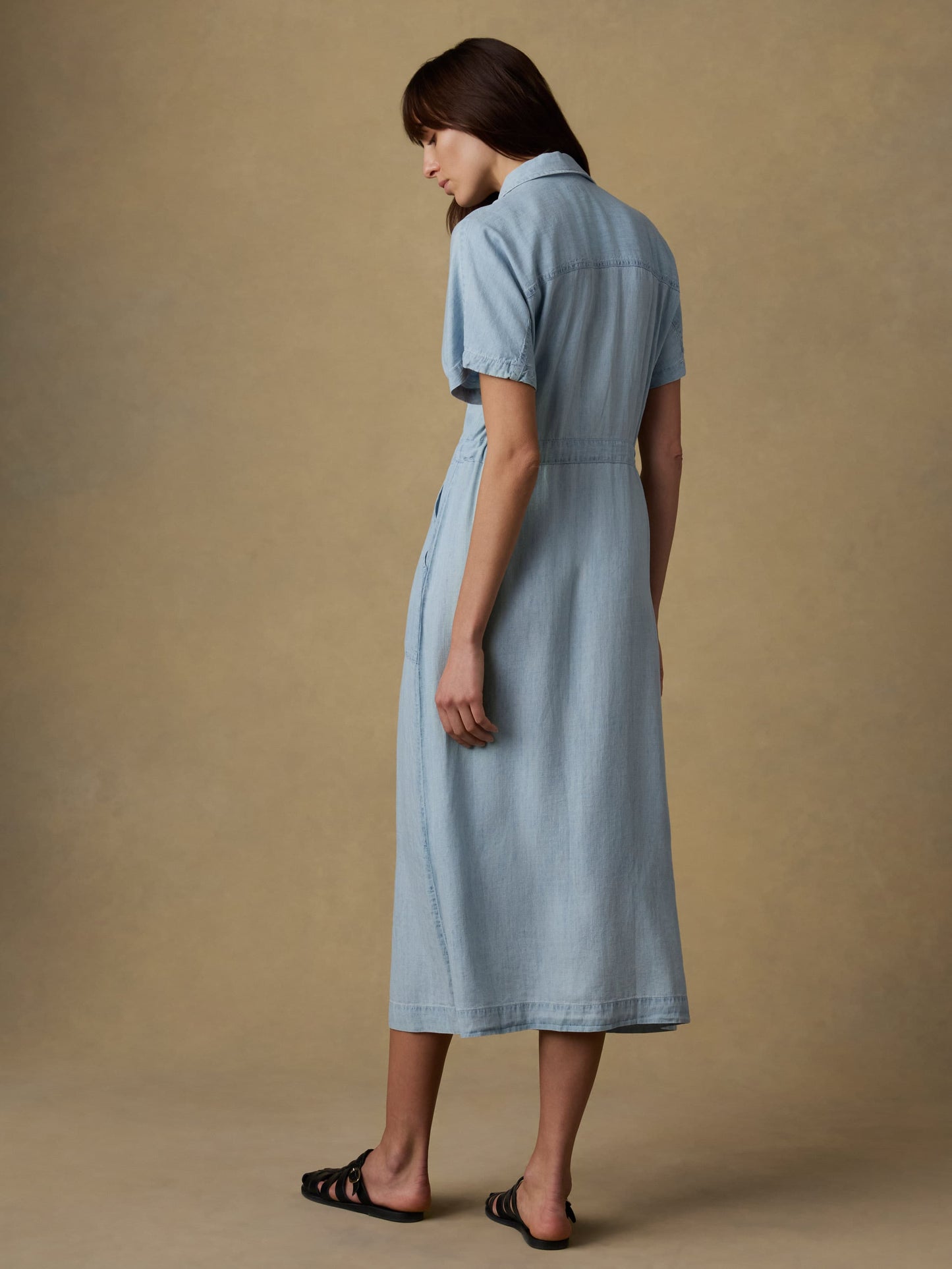 Tried & True Oakley Midi Dress - Arctic Sea Wash