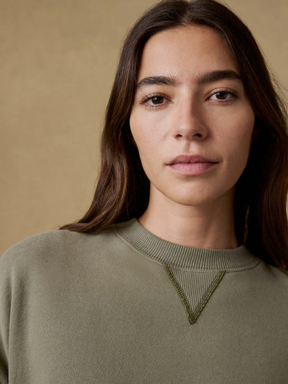 High Standard Fleece Vintage Crewneck - Island Olive