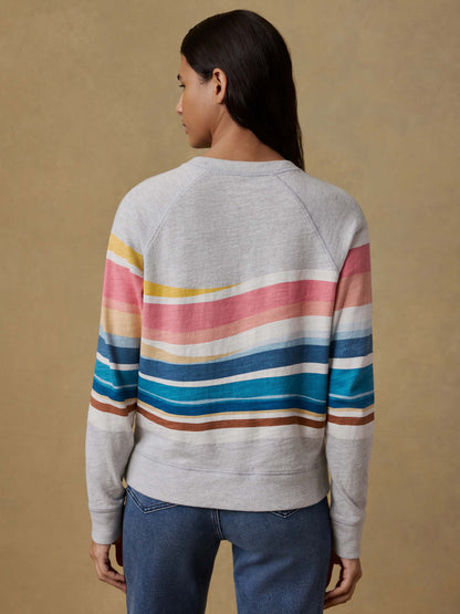 Sunwashed Organic Crewneck - Soleil Waves