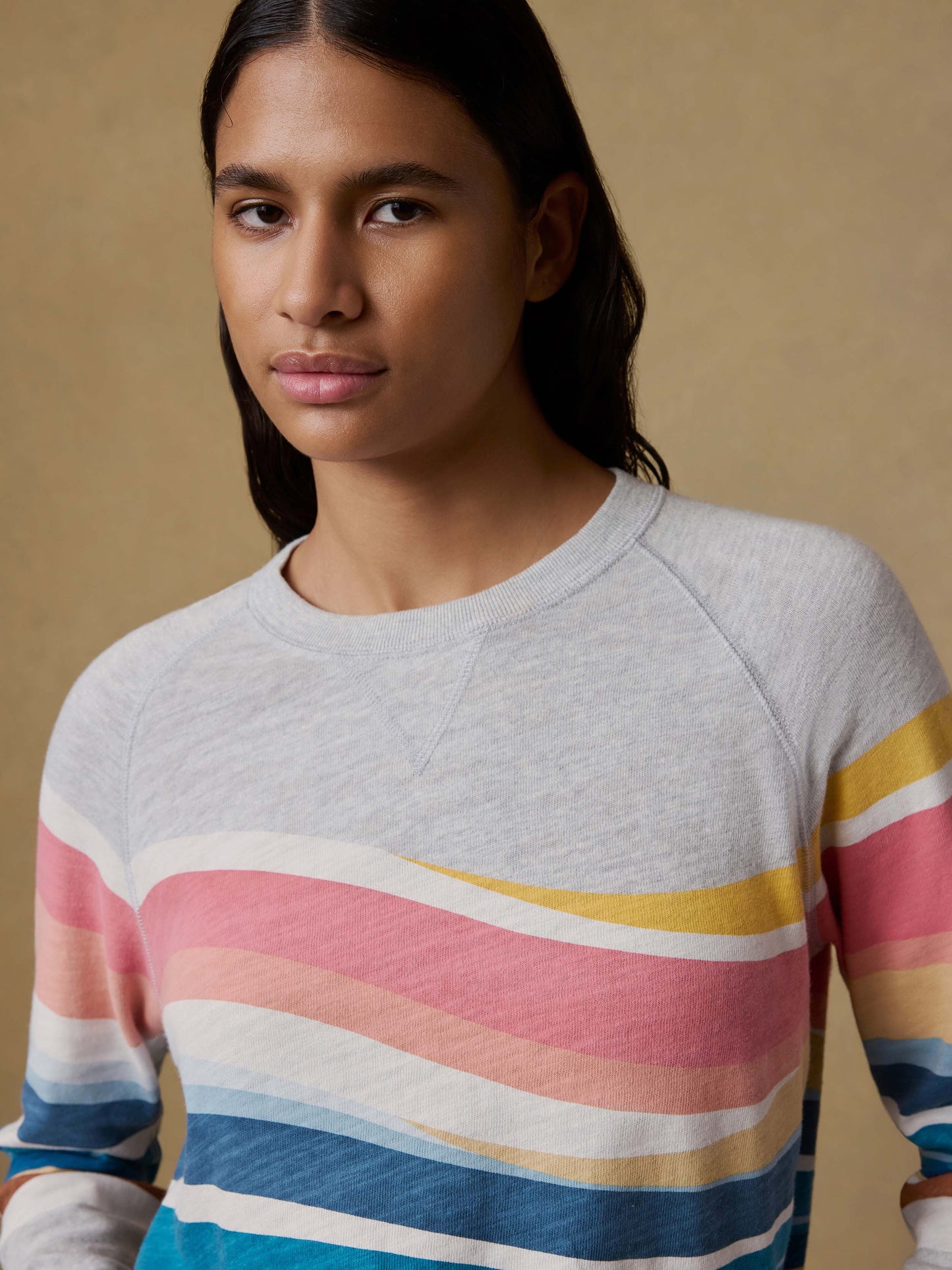 Sunwashed Organic Crewneck - Soleil Waves