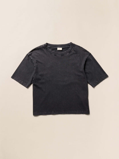 Recycled Cotton Vintage Tee - Washed Black