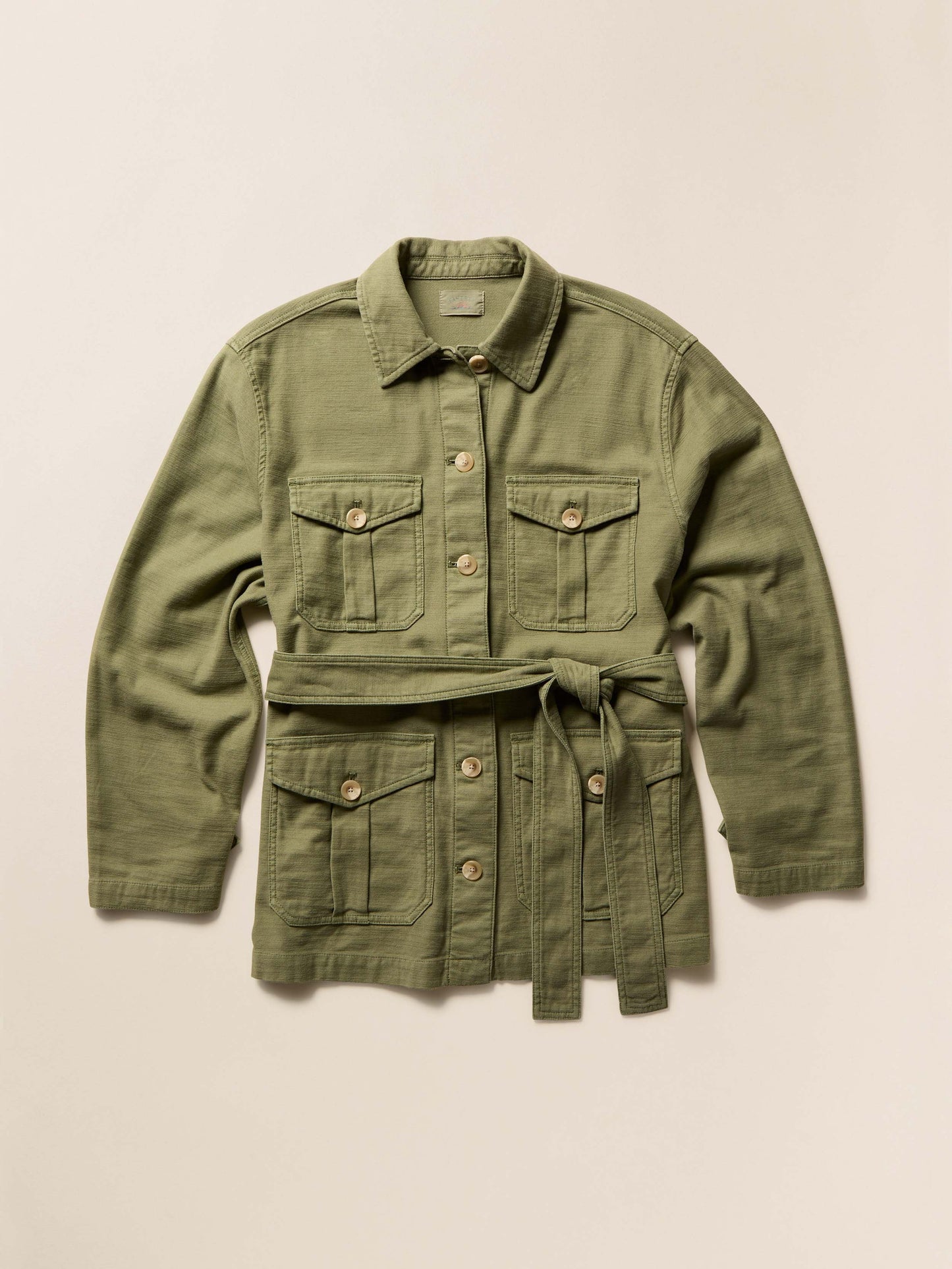 Soft Stretch Safari Jacket - Moss