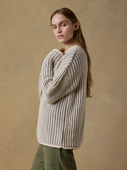 Heirloom Cotton Rollneck Sweater - Cream