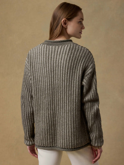 Heirloom Cotton Rollneck Sweater - Olive